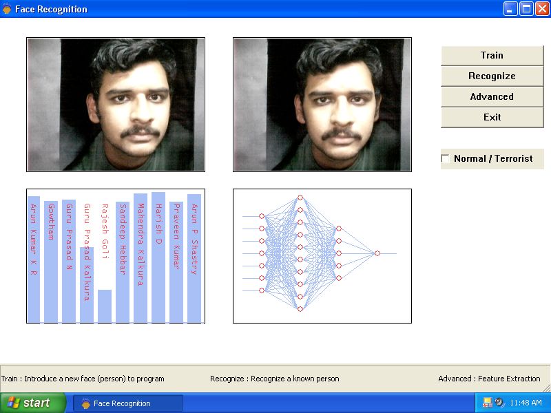 Face Recognition using Neural Networks — Windows XP, September 2004