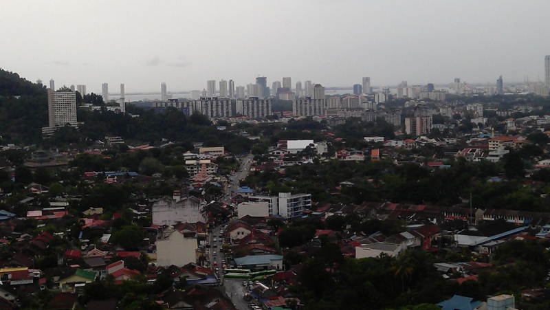 View of Penang island atop Kek Lok Si Pagoda View of Penang island atop Kek Lok Si Pagoda